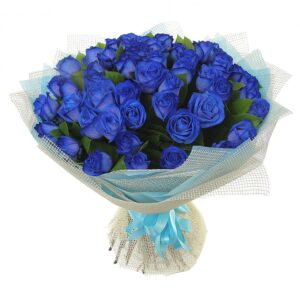 букет из 51 синей розы