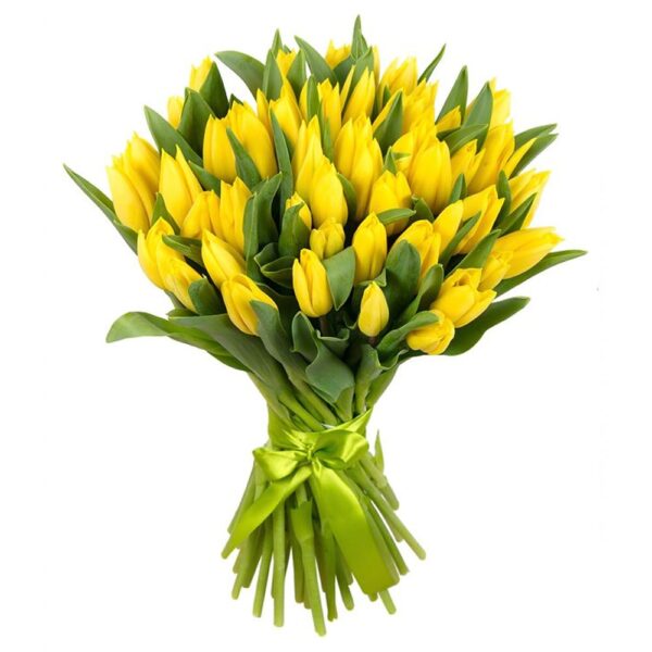 букет желтых тюльпанов